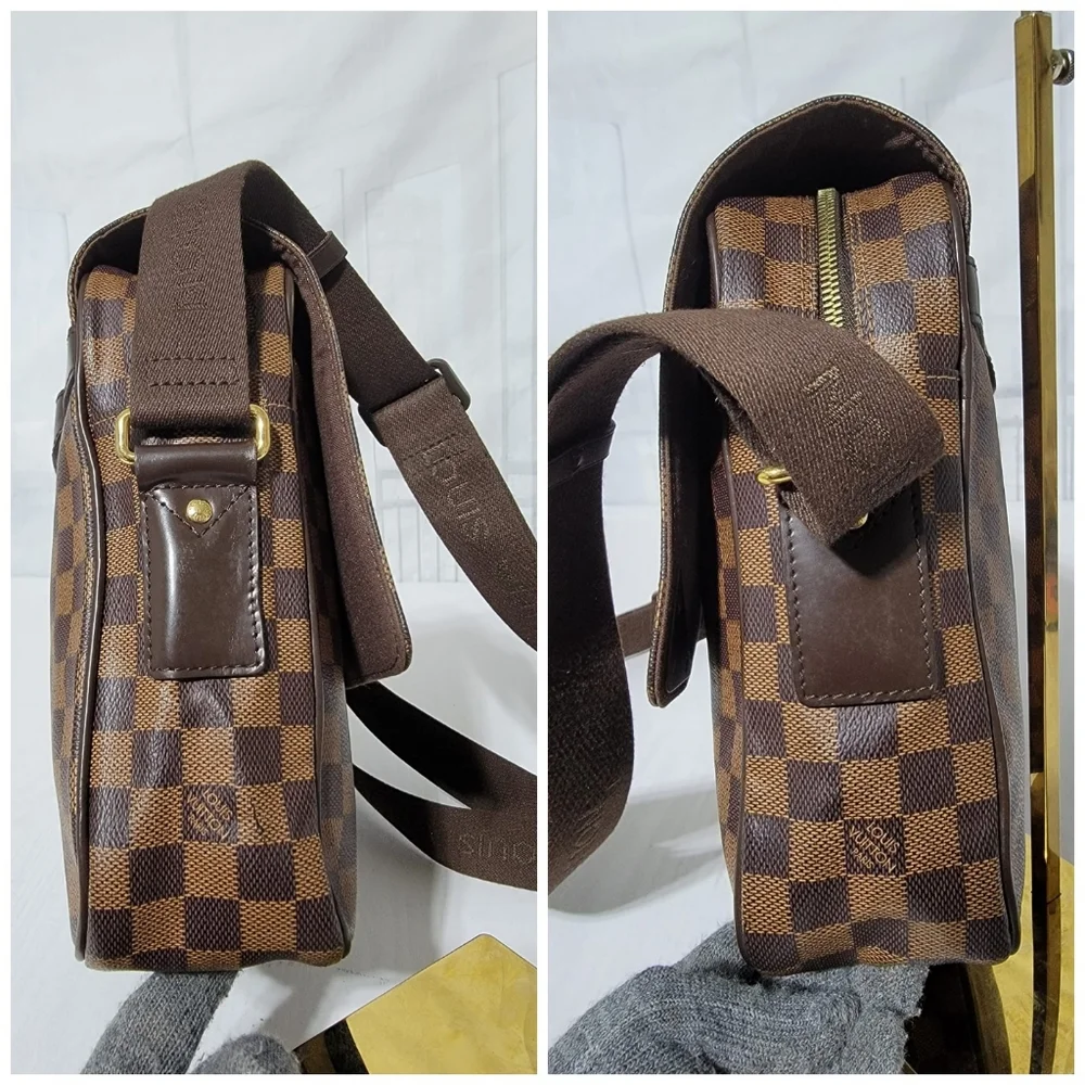Louis Vuitton Damier Ebene Canvas Shelton MM Messenger Bag Brown